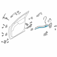 OEM 2014 Hyundai Santa Fe Sport Front Door Inside Handle Cable Assembly Diagram - 81371-2W000