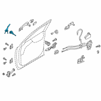 OEM 2019 Hyundai Santa Fe Door Key Sub Set, Left Diagram - 81970-2WA00