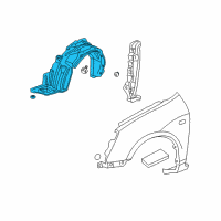 OEM 2005 Honda Civic Fender Left, Front Inner Diagram - 74151-S6A-000