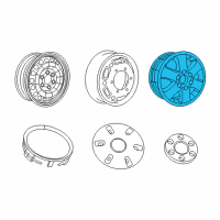 OEM Dodge Sprinter 2500 Aluminum Wheel Diagram - 68004980AA