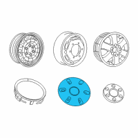 OEM Dodge Sprinter 3500 Wheel Center Cap Diagram - 68025431AA