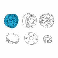 OEM 2008 Dodge Sprinter 2500 Wheel-Steel Diagram - 1TV59P01AA