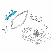 OEM 2011 Honda CR-Z Garnish Assy., R. FR. Pillar *NH643L* (LIGHT GRAY) Diagram - 84101-SZT-G01ZA