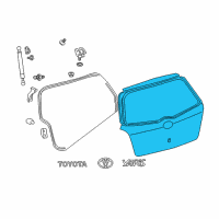 OEM 2008 Toyota Yaris Lift Gate Diagram - 67005-52A50