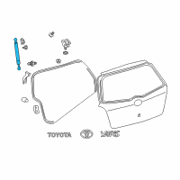 OEM 2009 Toyota Yaris Lift Cylinder Diagram - 68950-0D022
