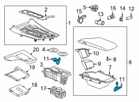 OEM 2021 Chevrolet Tahoe Compartment Lamp Diagram - 13519426