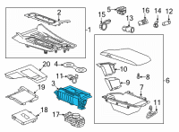 OEM Cadillac CT5 Cup Holder Diagram - 84675504