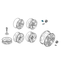 OEM 19-Inch Black Alloy Wheel Diagram - 08W19-TVA-101D