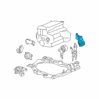 OEM 2008 Saturn Aura Front Transmission Mount Diagram - 24100456
