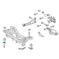 OEM 2010 Lexus HS250h Stopper, Rear Suspension Member, Rear Lower Diagram - 52278-75010