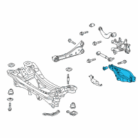 OEM 2015 Lexus CT200h Rear Suspension Control Arm Assembly, No.2, Left Diagram - 48740-75010