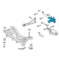 OEM 2013 Lexus CT200h Carrier Sub-Assembly, Rear Diagram - 42304-12240
