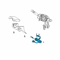 OEM Kia Rio Ignition Lock Cylinder Diagram - 0K30H76990A