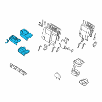 OEM 2011 Nissan Sentra Cushion Assembly Rear Seat Diagram - 88300-ZT51B