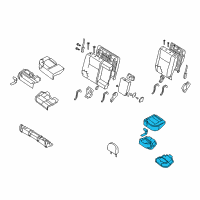 OEM 2011 Nissan Sentra Cushion Rear Seat LH Diagram - 88350-ZE91C