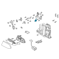 OEM 1998 Oldsmobile Bravada Adjuster Asm, Headlamp Horizontal Diagram - 16525654