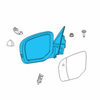 OEM 2016 Ram 1500 Outside Rearview Mirror Diagram - 68142666AO