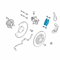 OEM Lincoln MKT Rear Pads Diagram - FB5Z-2200-C