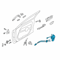 OEM Kia Cadenza Front Door Latch Assembly, Left Diagram - 81310F6000