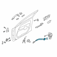 OEM 2017 Kia Cadenza Door Latch Cable Diagram - 81371F6000