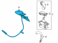 OEM Cadillac Shift Control Cable Diagram - 84670233