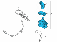 OEM 2022 Cadillac CT4 Shifter Diagram - 84791124