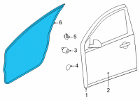 OEM Nissan Versa Weatherstrip-Front Door, LH Diagram - 80831-5EF0A