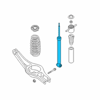 OEM 2021 Hyundai Kona Rear Shock Absorber Assembly Diagram - 55307-J9UA0