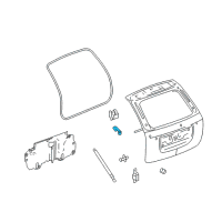 OEM Pontiac Torrent Bracket Asm-Lift Gate Strut (Body Side) Diagram - 15243795