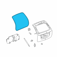 OEM 2009 Pontiac Torrent Weatherstrip Diagram - 19209031