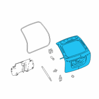 OEM Pontiac Torrent Lift Gate Diagram - 89023032