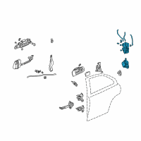 OEM 2003 Honda Civic Lock Assembly, Left Front Door Power Diagram - 72150-S5A-A11