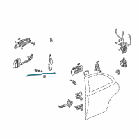 OEM 2004 Honda Civic Rod, L. FR. Inside Handle Diagram - 72171-S5A-003