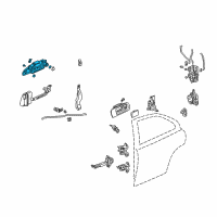 OEM 2005 Honda Civic Handle Assembly, Right Front Door (Outer) (Eternal Blue Pearl) Diagram - 72140-S5A-J02ZB