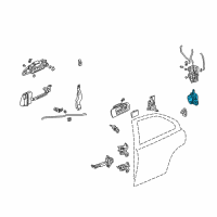 OEM 2008 Honda Fit Actuator Assembly, Door Lock Diagram - 72115-S5A-003