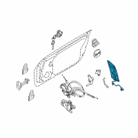 OEM 2012 Nissan 370Z Front Door Outside Handle Assembly, Right Diagram - 80606-1EA0C