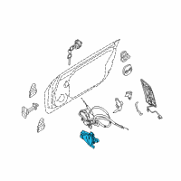 OEM 2010 Nissan 370Z Driver Front Door Inside Handle Diagram - 80671-1EA0A