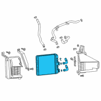 OEM Cadillac CT6 Auxiliary Radiator Diagram - 23394090