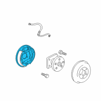 OEM 2003 Pontiac Aztek Plate Asm, Rear Brake Backing (Welding) Diagram - 10310602