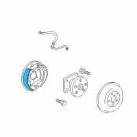 OEM 2001 Pontiac Aztek Shoe Kit, Rear Brake Diagram - 88950907