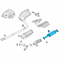 OEM 2012 Kia Optima Center Muffler Assembly Diagram - 286504U120