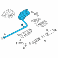 OEM 2011 Kia Optima Rear Muffler Assembly Diagram - 287104U110