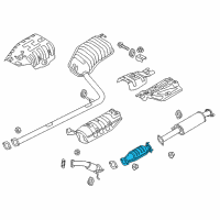 OEM 2012 Hyundai Sonata Catalytic Converter Assembly Diagram - 28950-2G320