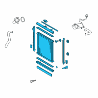 OEM 2019 Lexus LX570 Radiator Assembly Diagram - 16400-50384