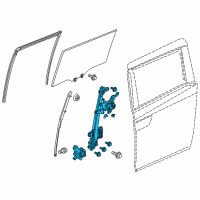 OEM 2017 Honda Odyssey Regulator Assembly Right, Rear Diagram - 72710-TK8-A02