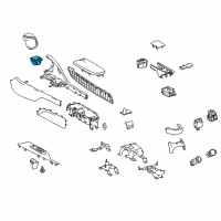 OEM 2019 Lexus LC500h Instrument Panel Cup Holder Assembly Diagram - 55620-11010-C3