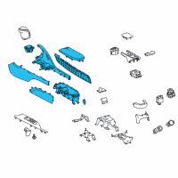 OEM Lexus LC500 Box Assembly, Console Diagram - 58810-11050-C0