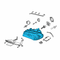 OEM 2007 BMW X3 Left Headlight Diagram - 63-12-3-456-045