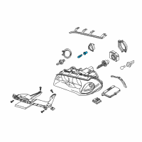 OEM 2002 BMW 540i Parking Light Bulb Socket Diagram - 63-12-6-904-048