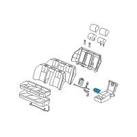 OEM Cadillac STS Liner, Rear Seat Armrest Cup Holder Diagram - 88949037